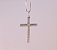 Colar Crucifixo Vela zircônia branca e amarela em Prata 925 - Imagem 1