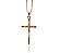 Colar Crucifixo Jesus folheado a ouro 18k - Imagem 1