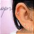 Piercing haste reto meia lua prata 925 - Imagem 1