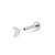 Piercing haste reto meia lua prata 925 - Imagem 4