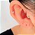 Piercing haste ponto de luz quadrado prata 925 - Imagem 3