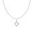 Cordão mini coração zircônia 45cm prata 925 - Imagem 1