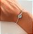Pulseira medalha letra banhado a prata - Imagem 2