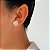 Brinco chapinha minimalista banhado a prata - Imagem 3