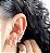 Piercing fake corrente grossa banhado a prata - Imagem 1