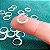 Piercing argolinha nariz cravejada 8mm torcida de Prata 925 - Imagem 3
