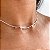 Chocker pedrinhas coloridas banhado a prata - Imagem 1