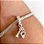 Berloque conjunto fitness banhado a prata - Imagem 1