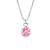 Cordão ponto de luz 45cm mini redondo rosa prata 925 - Imagem 1