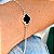 Pulseira Virginia trevo preta banhado a prata - Imagem 3