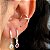 Piercing fake 2 fios cruzado banhado a prata - Imagem 1