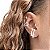 Brinco Ear hook 2 gotas ponto de luz banhado a prata - Imagem 1