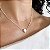Chocker estrela solitária banhado a prata - Imagem 1