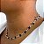 Chocker pedras ônix grande banhado a prata - Imagem 5