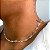 Chocker pedras cristal pequena banhado a prata - Imagem 3
