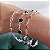 Pulseira pedras cristal pequena banhado a prata - Imagem 2