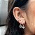 Kit de argolas click pingentes medalhas banhado a prata - Imagem 3
