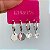 Kit de argolas click pingentes medalhas banhado a prata - Imagem 4