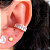 Piercing fake zircônia baguete cristal banhado a prata - Imagem 2