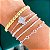 Conjunto de pulseiras luxo zircônia banhado a prata - Imagem 3