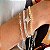Conjunto de pulseiras luxo zircônia banhado a prata - Imagem 4