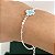 Pulseira Virginia trevo azul banhado a prata - Imagem 2