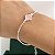 Pulseira Virginia trevo rosa banhado a prata - Imagem 3