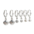 Kit de argolas click pingentes concha banhado a prata - Imagem 1