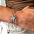 Conjunto de pulseiras 3un trevo azul banhado a prata - Imagem 2