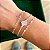 Conjunto de pulseiras 3un trevo rosa banhado a prata - Imagem 3
