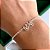 Pulseira Esportes bicicleta cravejada bike elos banhado a prata - Imagem 1