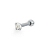 Piercing haste ponto de luz 3mm em prata 925 - Imagem 1
