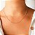 Chocker corrente corações 40cm banhado a prata - Imagem 3