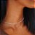 Chocker corrente corações 40cm banhado a prata - Imagem 1