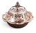 PORTA TÂMARAS PRATA COM TAMPA VIDRO - Imagem 1