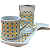 CONJ CHÁ E CAFÉ KAFTAN AMARELO/AZUL - Imagem 2