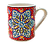 CANECA CERÂMICA GDE VERMELHA FLOR - Imagem 1