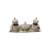 Conjunto de Chá Decorado com Pérolas -  Prateado 4 peças - Imagem 1