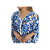 KAFTAN SEDA DUBAI AZUL E BRANCO - Imagem 1