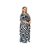 KAFTAN SEDA DUBAI ANIMAL BRANCO E PRETO - Imagem 3