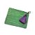 BOLSA CARTEIRA MARROQUINA EM RÁFIA VERDE COM TASSEL COLORIDO (26X34) - Imagem 2