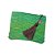 BOLSA CARTEIRA MARROQUINA EM RÁFIA VERDE COM TASSEL COLORIDO (26X34) - Imagem 3