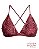Biquíni Transpassado Cruzado Estampa Renda Vinho - Imagem 1