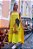Vestido afro longo Amarelo tribal - Imagem 2