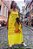Vestido afro longo Amarelo tribal - Imagem 4