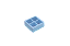 Caixa 4 doces 10x10x4 Tampa de Acetato Azul 10 unidades Pacbox Embalagens - Imagem 3