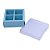 Caixa 4 doces 10x10x4 Tampa de Acetato Azul 10 unidades Pacbox Embalagens - Imagem 1