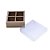 Caixa 4 doces 10x10x4 Tampa de Acetato Dourado 10 unidades Pacbox Embalagens - Imagem 1