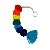 Chaveiro Colorido Andino: 19 x03 x 03 - Imagem 1