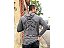 Camiseta Manga Longa Com Capuz Cinza - Imagem 2